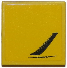 Lego Tile 2 x 2 with Chevrolet Corvette Side Air Vent Pattern Model Left Side (Sticker) - Set 75870
