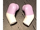 Lego Arm, (Matching Left and Right) Pair with Molded Lavender Short Sleeves  Pattern / White