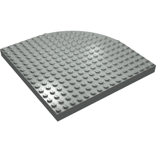 Lego Brick Round Corner 16 x 16 / Light Gray