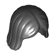 Lego Hair Center Parting / Black