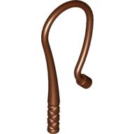 Lego Equipment Whip - Bent / Reddish Brown
