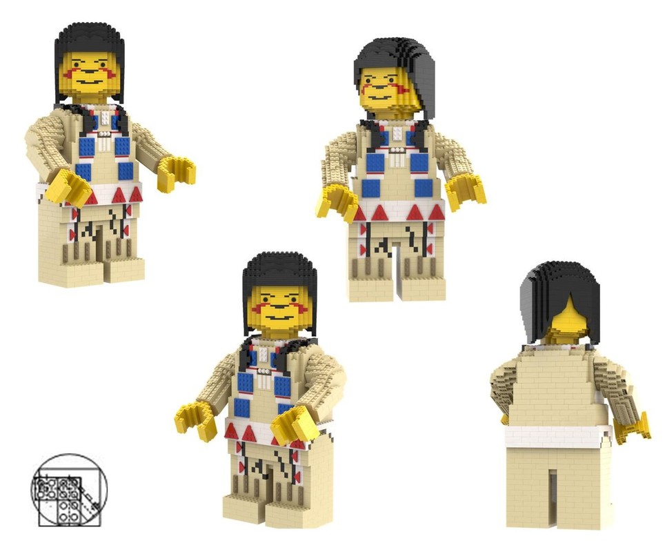 Lego Maxi Figure Red - Blue Indians