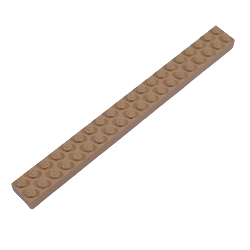 Lego Modulex Brick 2 x 20 with M on Studs / Modulex Lemon