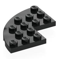 Lego Plate Round Corner 5 x 5 with 2 x 2 Cutout / Black