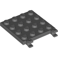 Lego Plate Special 4 x 4 with Clips Horizontal (thick open O clips)