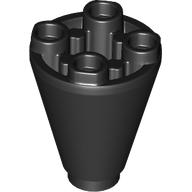Lego Cone 2 x 2 x 2 Inverted / Black