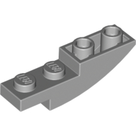 Lego Brick Curved Inverted 4 x 1 / Light Bluish Gray