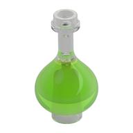 Lego Equipment Bottle / Erlenmeyer / Florence Flask with Trans-Bright Green Pattern