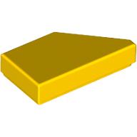 Lego Tile 1 x 2 with Stud Notch Left / Yellow