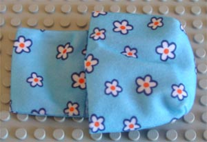 Lego Duplo, Sleeping Bag / Baby Pouch with Blue, White and Orange Flowers Print