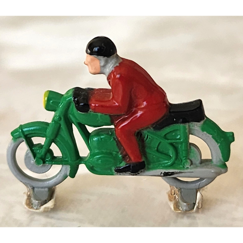 Lego HO Scale Motorcycle, Racing / Green