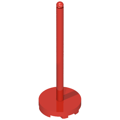 Lego Fabuland, Equipment Umbrella Stand with Round Base / Red