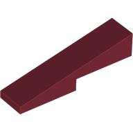 Lego Brick Sloped 1 x 4 with 1 x 2 Cutout / Dark Red