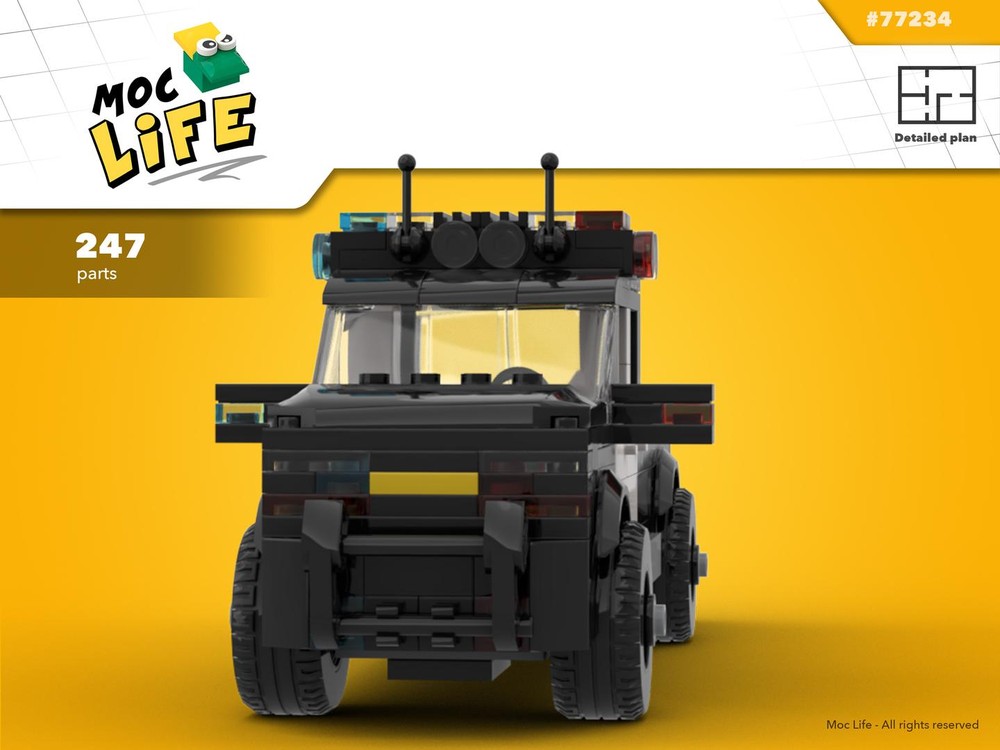 Lego Chevrolet Silverado 1500 quad cab long bed police