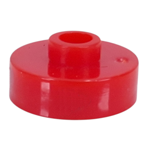 Lego Pen Bead, Round Short, Flat Edge / Black