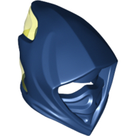 Lego Wrap Pointed with Narrow Eye Hole with Trans-Neon Green Back Pattern / Dark Blue