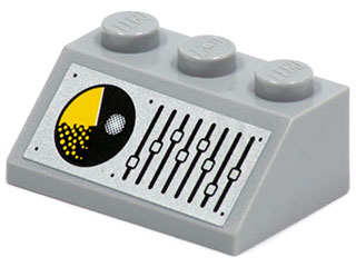 Lego Slope 45 2 x 3 with Radar Screen and Equalizer Pattern (Sticker) - Set 8635