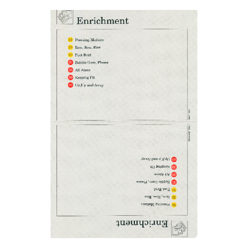 Lego Activity Card, Set 9603, Index 07 - Enrichment & Enrichment / [No Color/Any Color]