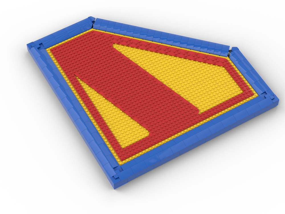 Lego 2025 superman logo for on-wall display