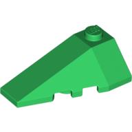 Lego Brick Wedged, Sloped 4 x 2 Triple Left / Green