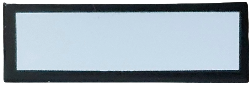Lego Tile 1 x 3 with White Rectangle Pattern / Black