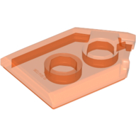 Lego Tile Special 2 x 3 Pentagonal / Trans-Neon Orange