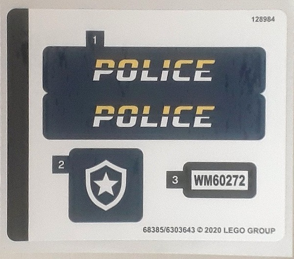 Lego Sticker Sheet for Set 60272-1