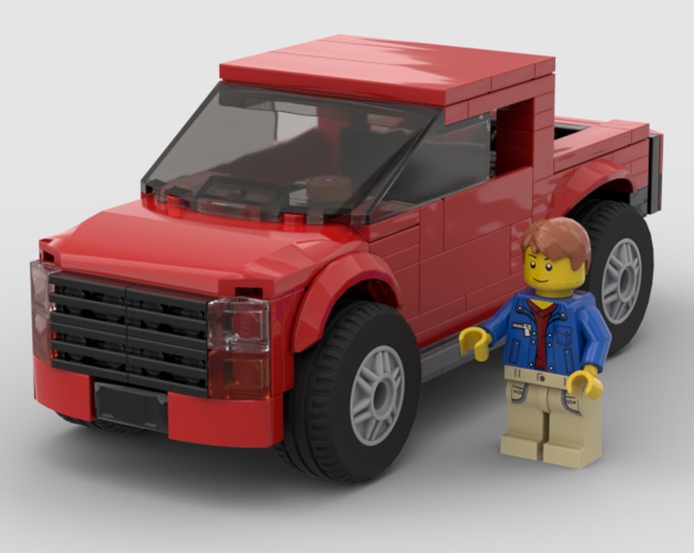 Lego Red pickup truck
