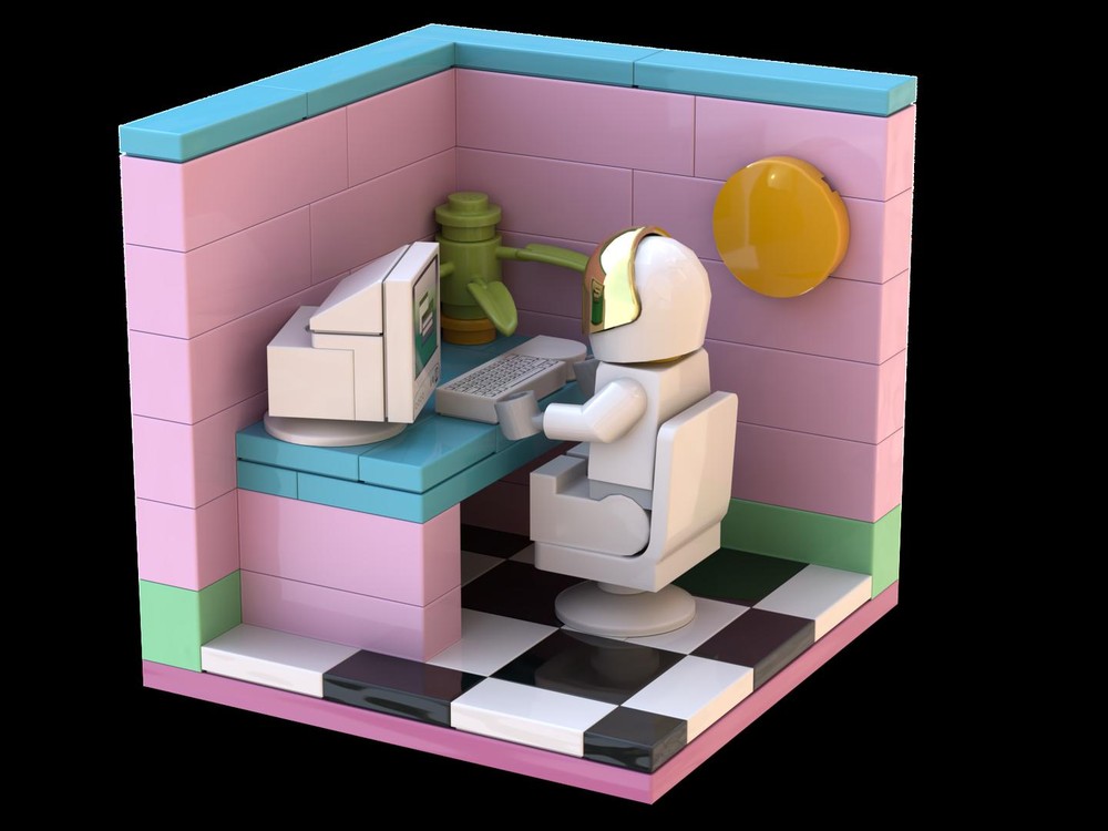 Lego Vaporwave Cubicle