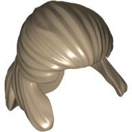 Lego Hair Pulled Back / Dark Tan