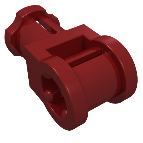 Lego Technic Axle Connector with Axle Hole / Dark Red