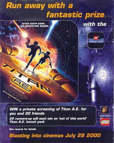 Lego 2000 Insert - World Club - UK (Titan A.E.)