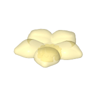 Lego Clikits Icon, Flower 2 x 2 Large, 5 Petals with Pin / Trans-Fire Yellow