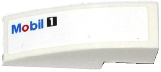 Lego Slope, Curved 3 x 1 with 'Mobil 1' Pattern Model Right Side (Sticker) - Set 75912