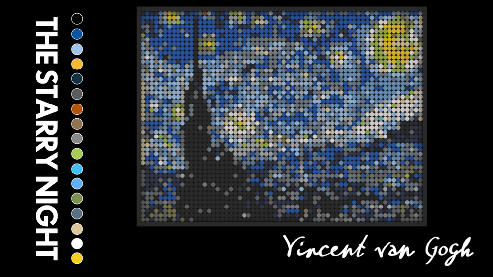 Lego Vincent Van Gogh - The Starry Night