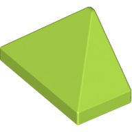 Lego Brick Sloped 45° 2 x 1 Triple with Inside Stud Holder / Lime
