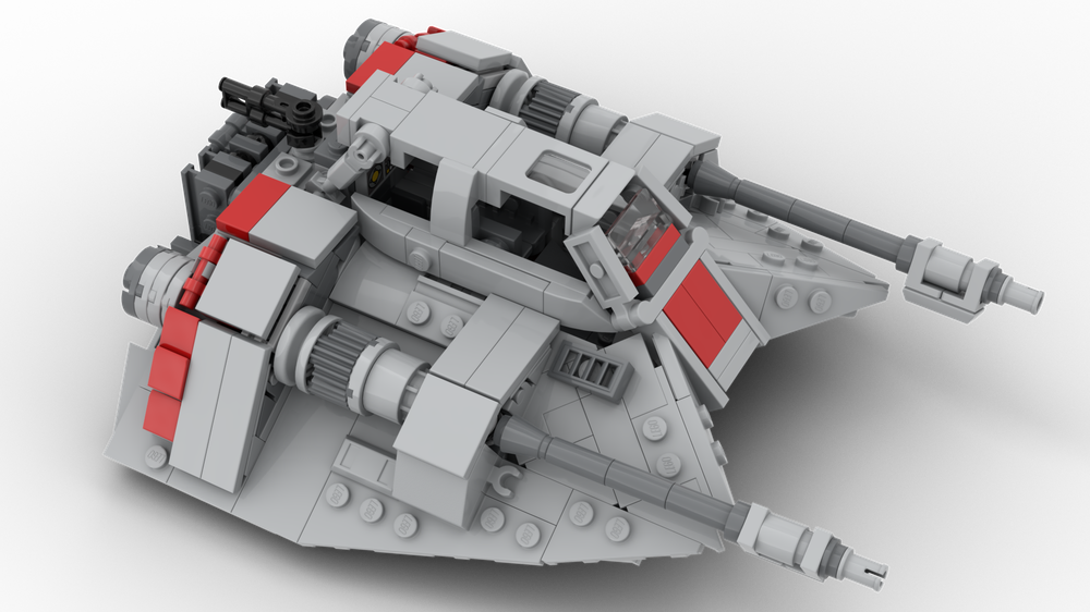 Lego 2bricks Ultimate Minifig-scale Snow Speeder! (alternate color scheme)