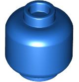 Lego Minifigure, Head (Plain) / Blue