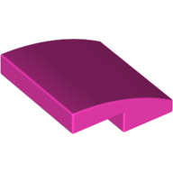 Lego Brick Curved 2 x 2 x 2/3 / Dark Pink