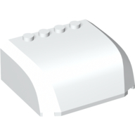 Lego Windscreen 5 x 6 x 2 Triple Curved Top Canopy with 4 Studs / White