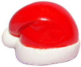 Lego Minifigure, Headgear Cap, Santa with Printed Red Top Pattern