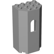 Lego Panel 3 x 4 x 6 with Arched Window / Light Bluish Gray