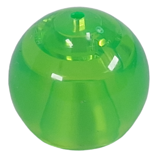 Lego Helmet Round Sphere with Small Hole / Trans-Bright Green