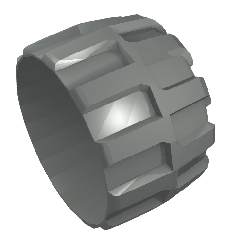 Lego Wheel Hard Plastic Giant (71mm D. x 47mm) / Light Gray