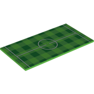 Lego Tile 8 x 16 with Soccer Field Center Line Print