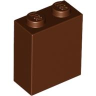 Lego Brick 1 x 2 x 2 with Inside Stud Holder / Reddish Brown