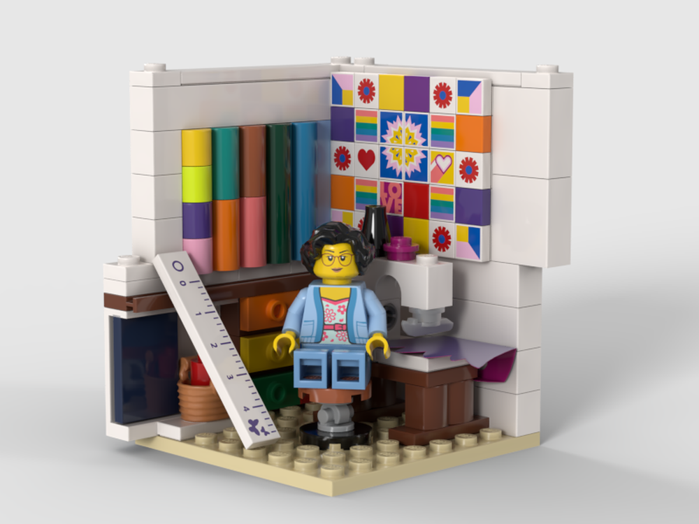 Lego Quilting Grandma (Habitat)