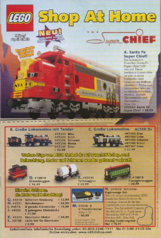 Lego 2002 Insert - World Club Magazine German - March/April
