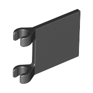 Lego Flag 2 x 2 Square [Thin Clips] / Black