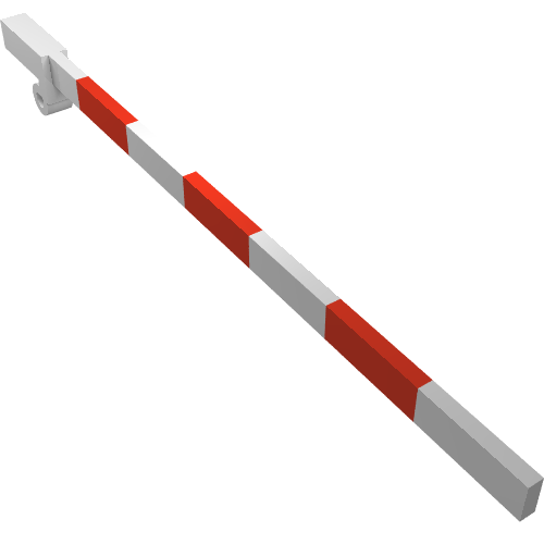 Lego Train Level Crossing Gate Type 1, Crossbar with Red Stripes / White
